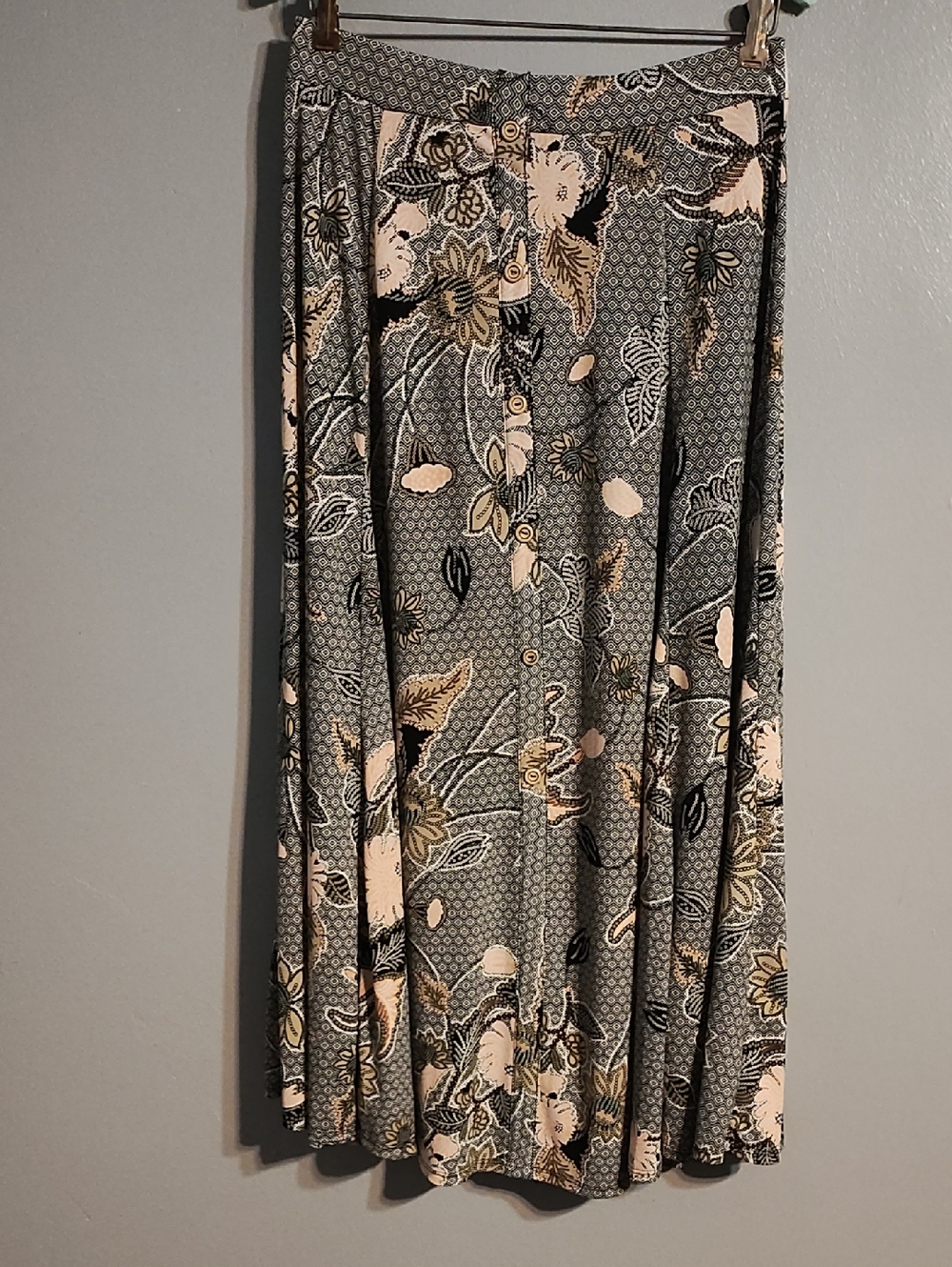 SJS Women's Floral Print Maxi Skirt Size Small